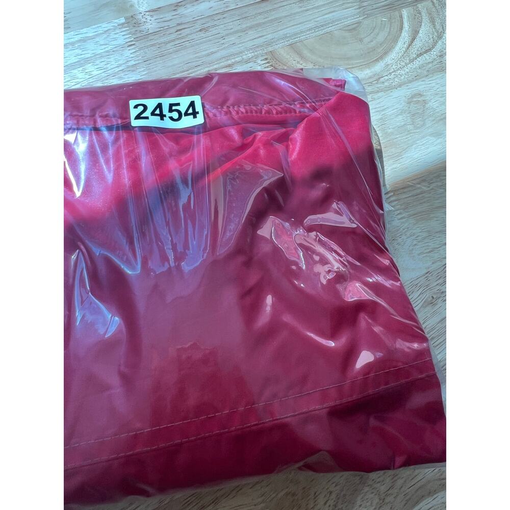 1970s Vintage Sportcastor Button Down Utility Rain Jacket True Red XL JL - Picture 8 of 11